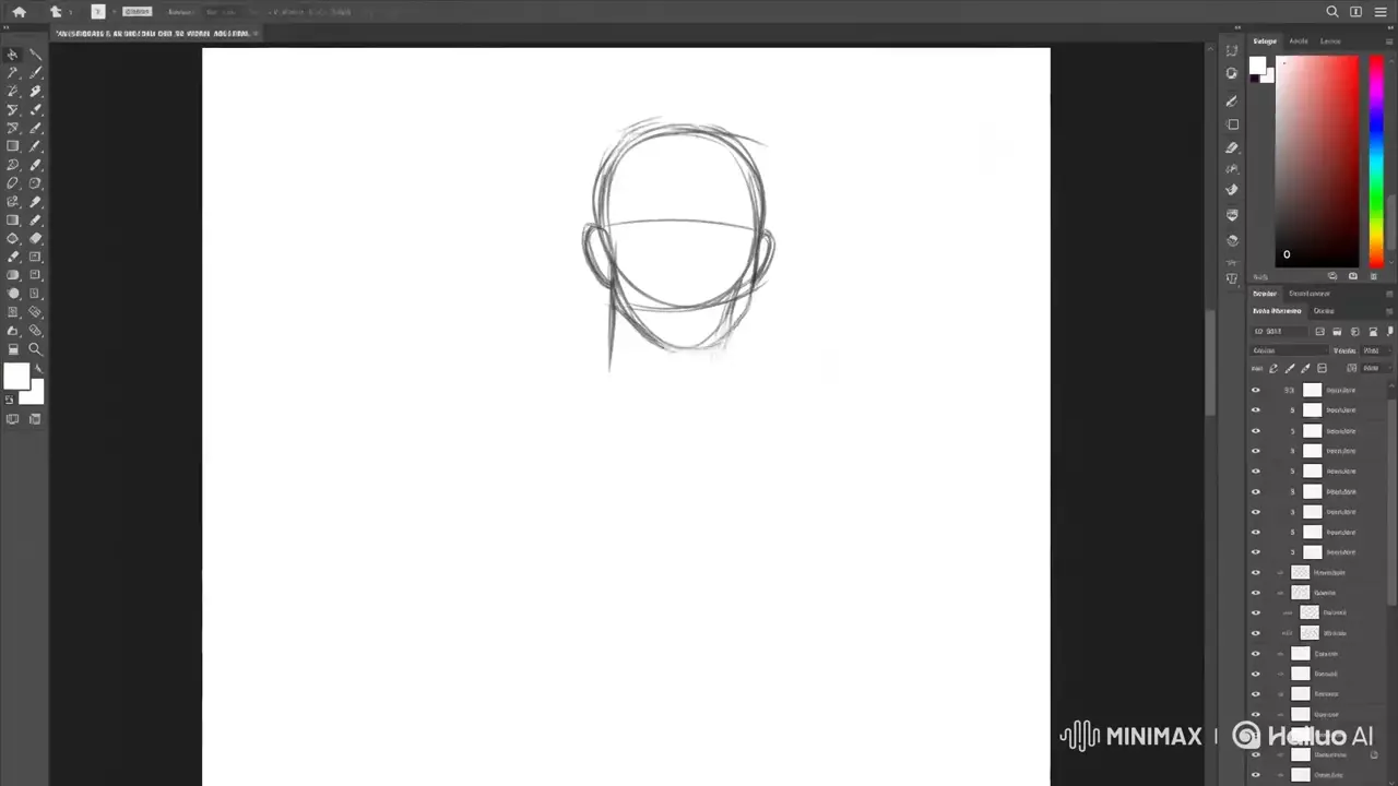 Prévia de Character Design Timelapse In Drawing Interface